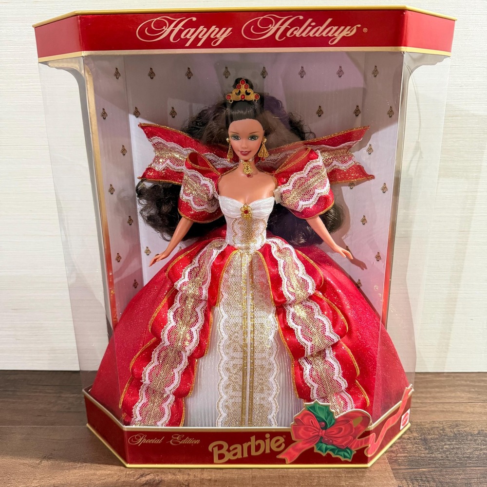VTG 98 Happy Holidays Barbie 10th Anniversary NRFB Special Edition Christmas